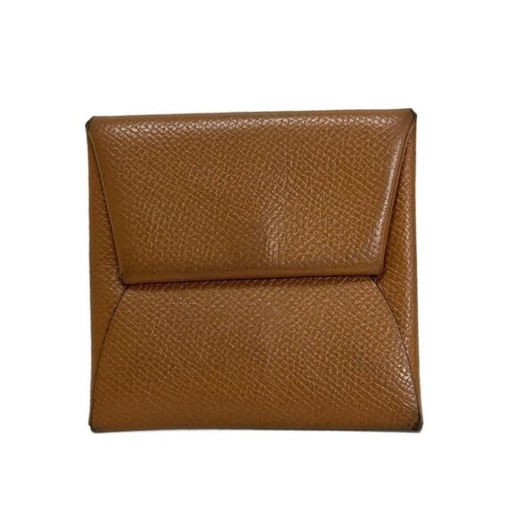 Auth HERMES Bastia - Gold Veau Epsom Square I Coin Case - Picture 2 of 4